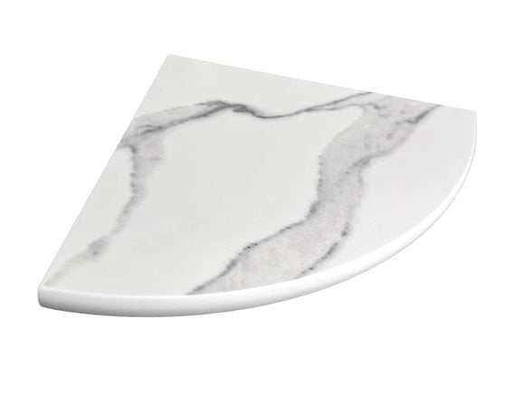 18 Inch Calacatta Engineered Marble Corner Shower Seat