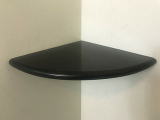 9 Inch Absolute Black Granite Corner Shower Shelf, real-life visualization 