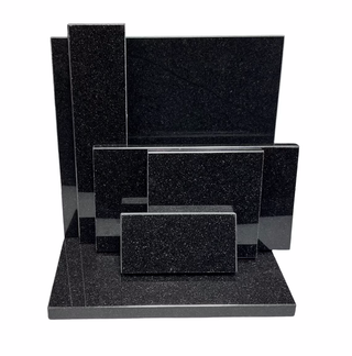 Choose your size Custom Absolute Black Polished Granite Slab, Front view