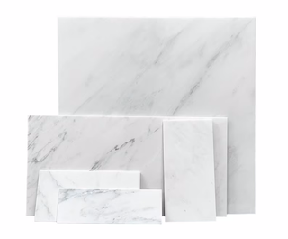 Choose your size Custom Statuary Marble Slab, Front view