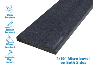 Custom Size Absolute Black Honed Granite Threshold, Eased Edge Design, Material Quality Description