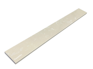 Custom Size Beige Engineered Marble Threshold, Eased Edge, White Background