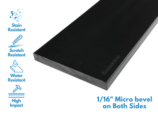 Custom Size Solid Black Polished Granite Threshold, Eased Edge Design, Material Quality Description