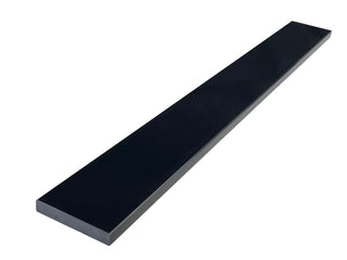 Custom Size Super Black Engineered Marble Threshold, Eased Edge Design, White Background