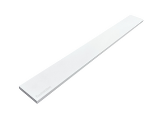 Custom Size Super White Engineered Marble Threshold, Eased Edge Design, White Background