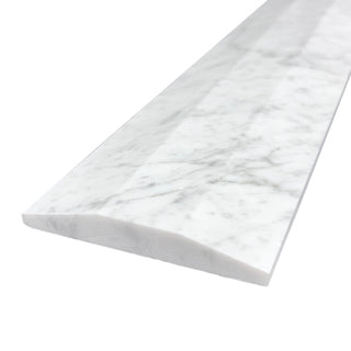 White Carrara Marble Threshold, Double Hollywood Bevel Design