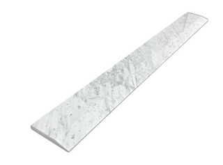 White Carrara Marble Threshold, Single Bevel Design