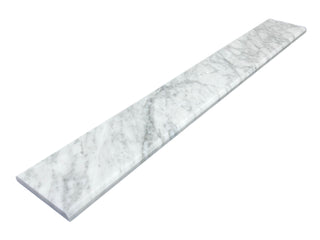 White Carrara Marble Threshold, Double Bevel Design