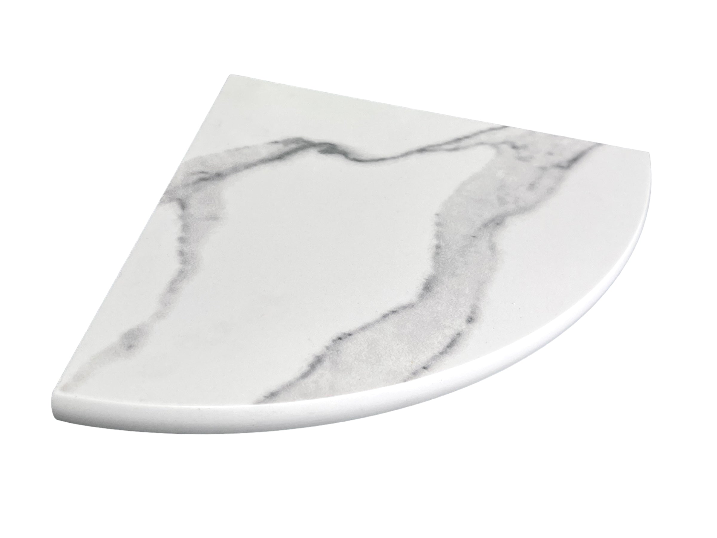 18 Inch Calacatta Engineered Marble Corner Shower Seat