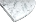 18 Inch Italian White Carrara Marble Corner Shower Seat, Expanded Edge View