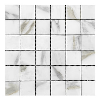 Calacatta Gold Italian Marble 2x2 Mosaic Tile Polished