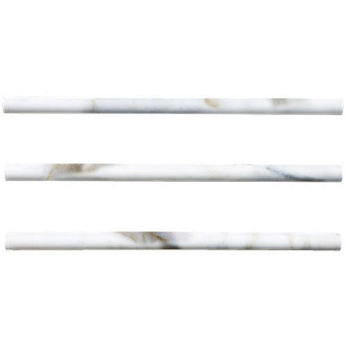 Calacatta Gold Italian Marble Bullnose Pencil Molding Honed