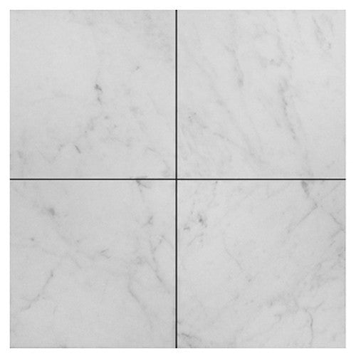 Carrara White Italian Marble 6" x 6" Tile Honed