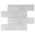 Carrara White Italian Marble 6" x 12" Subway Tile Polished