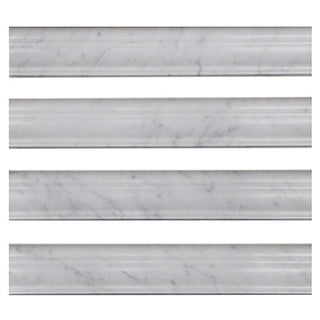 Carrara White Italian Marble Crown Molding Polished