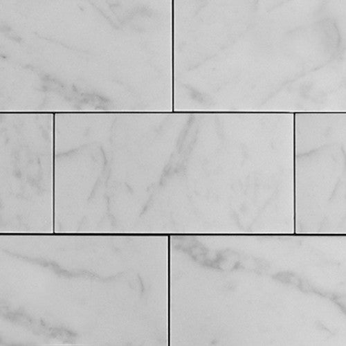 Carrara White Italian Marble 3x6 Subway Tile Honed