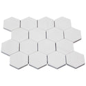 Bianco Dolomite Marble 3" Hexagon Mosaic Tile Polished