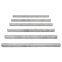 Carrara White Italian Marble Bullnose Pencil Molding Honed