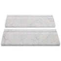 Carrara White Italian Marble Skirting Baseboard Molding Honed