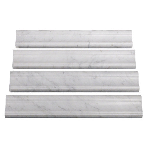 Carrara White Italian Marble Crown Molding Polished