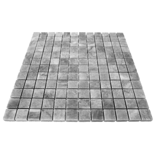 Bardiglio Gray Marble 1x1 Mosaic Tile Polished