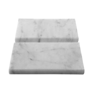 Carrara White Italian Marble 3" x 6" Bullnose Trim Tile Honed