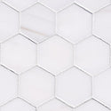 Bianco Dolomite Marble 2" Hexagon Mosaic Tile Polished