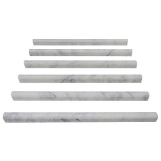 Carrara White Italian Marble Bullnose Pencil Molding Polished