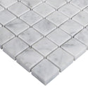 Carrara White Italian Marble 1" x 1" Mosaic Tile Polished