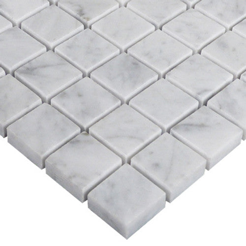 Carrara White Italian Marble 1" x 1" Mosaic Tile Polished