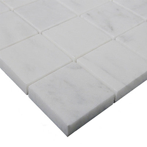 Carrara White Italian Marble 2" x 2" Mosaic Tile Honed