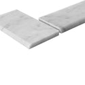 Carrara White Italian Marble 3" x 6" Bullnose Trim Tile Honed