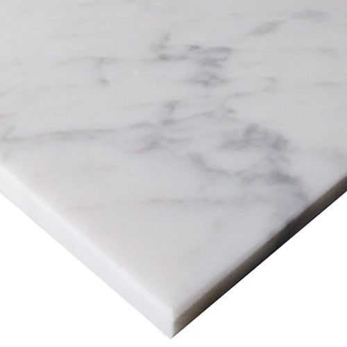 Carrara White Italian Marble 4" x 12" Subway Tile Honed