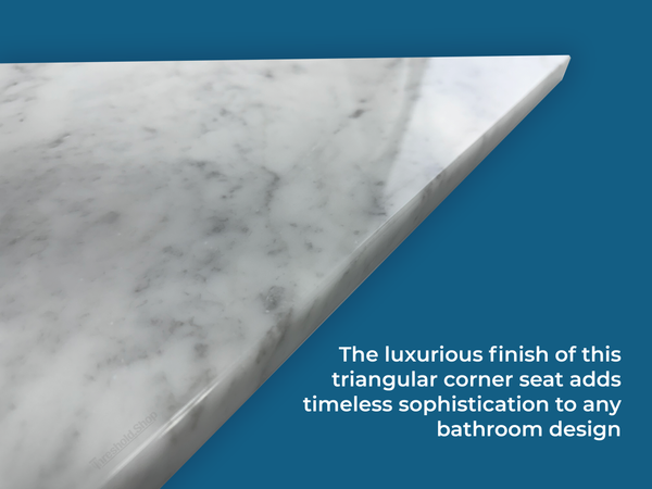 Carrara Marble Triangular Shower Corner Seat