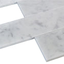 Carrara White Italian Marble 3" x 12" Tile Polished