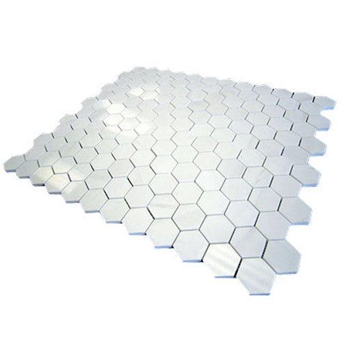 Bianco Dolomite Marble 2" Hexagon Mosaic Tile Polished