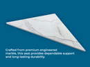 Calacatta Engineered Marble Triangular Shower Corner Seat-4