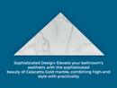 Calacatta Gold Engineered Marble Triangular Shower Corner Seat-5