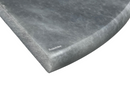 9 Inch Bardiglio Gray Marble Corner Shower Shelf, Expanded Edge View