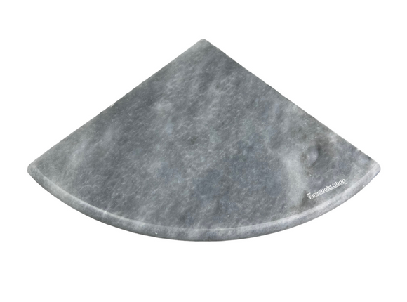 9 Inch Bardiglio Gray Marble Corner Shower Shelf