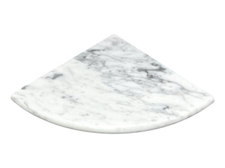 9 Inch Italian White Carrara Marble Corner Shower Shelf