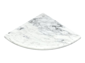 9 Inch Italian White Carrara Marble Corner Shower Shelf 
