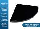 Super Black Corner Shelf
