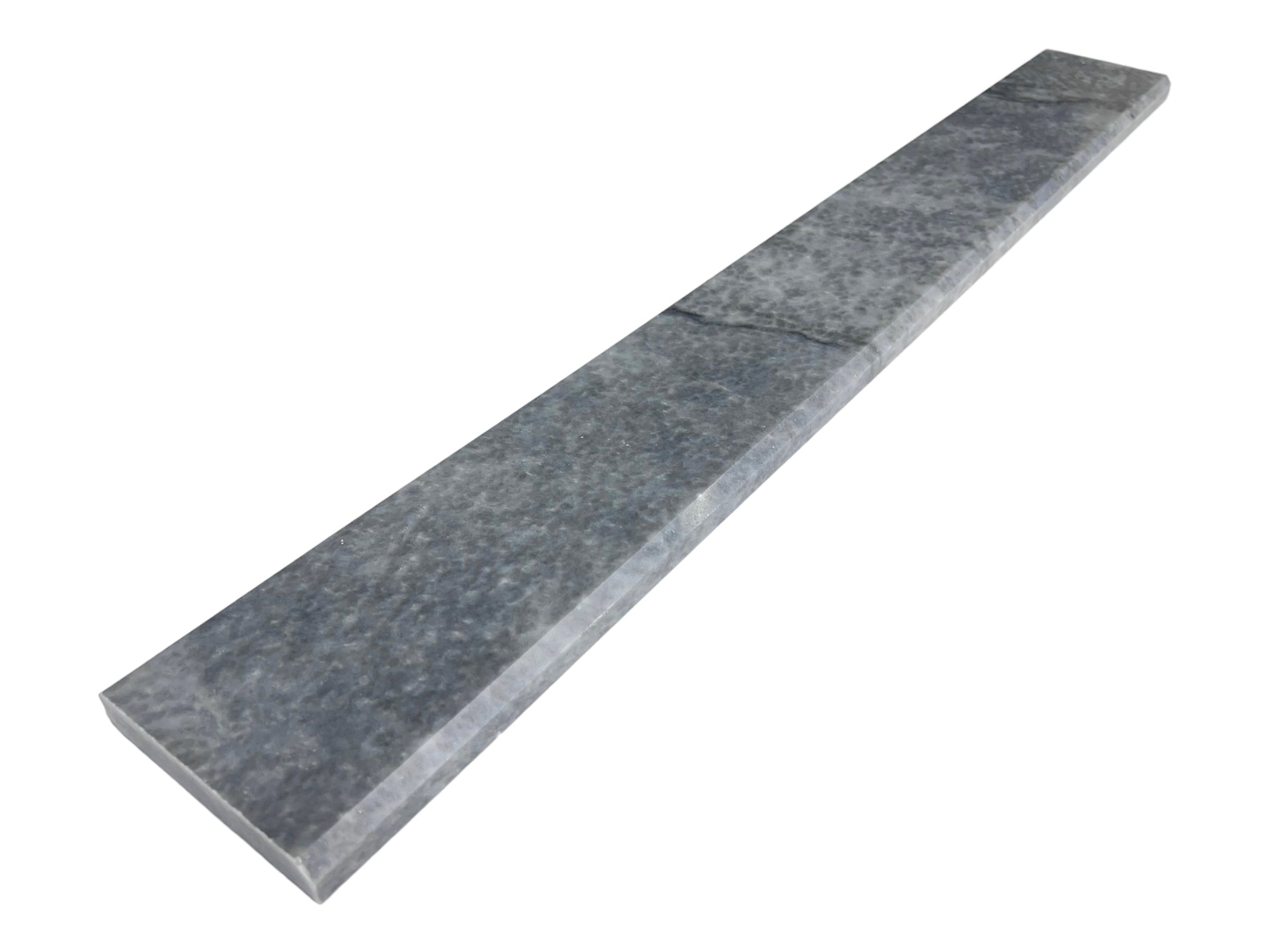 Bardiglio Gray Marble Threshold, Double Bevel Design