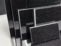 Choose your size Custom Absolute Black Polished Granite Slab, Left profile