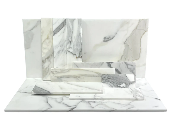 Choose your size Custom Calacatta Gold Marble Slab, Front view