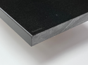 Custom Size Solid Black Polished Granite Threshold, Eased Edge Design, Expanded Edge View
