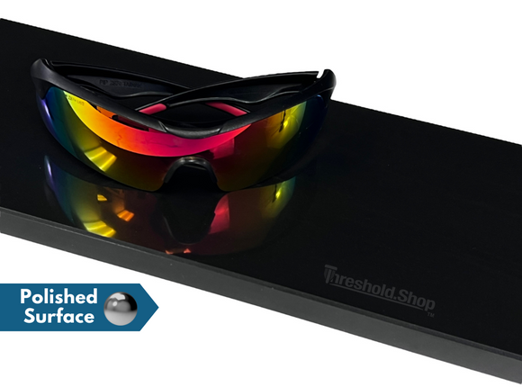 Custom Size Super Black Engineered Marble Threshold, Eased Edge Design, Polished Surface