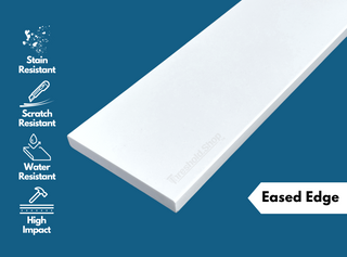 Custom Size | Super White Engineered Marble Threshold Eased Edge