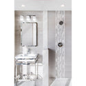 Custom Size White Carrara Marble Threshold, Eased Edge Design, real-life Visualization in a Bathroom